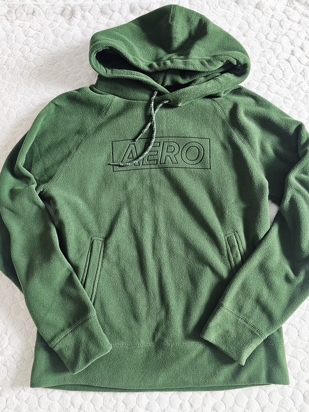 Aeropostale Fleece Green Hooded Sweatshirt